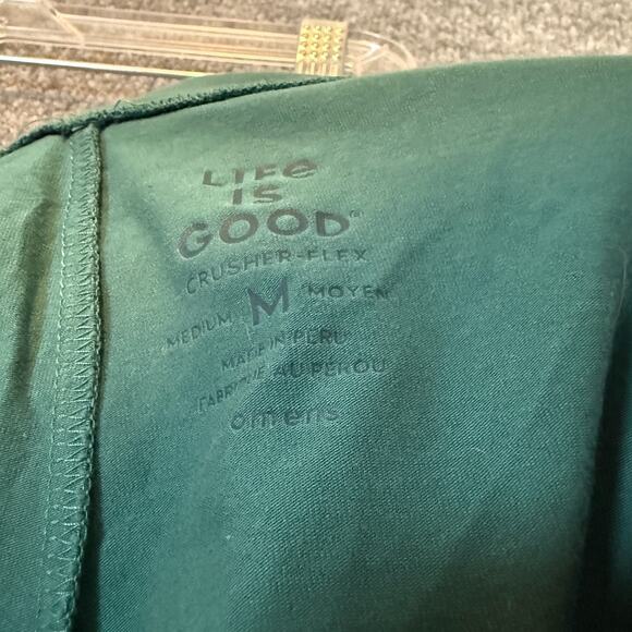 Life is Good Pants Womens Green Medium Solid Crusher Flex Joggers Sweatpants - Picture 9 of 10